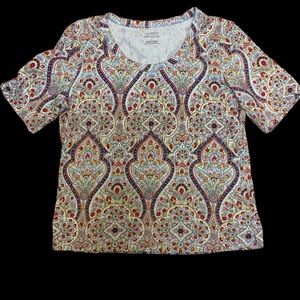 The Talbots Tee Majestic Medallions Round Neck Size XLarge